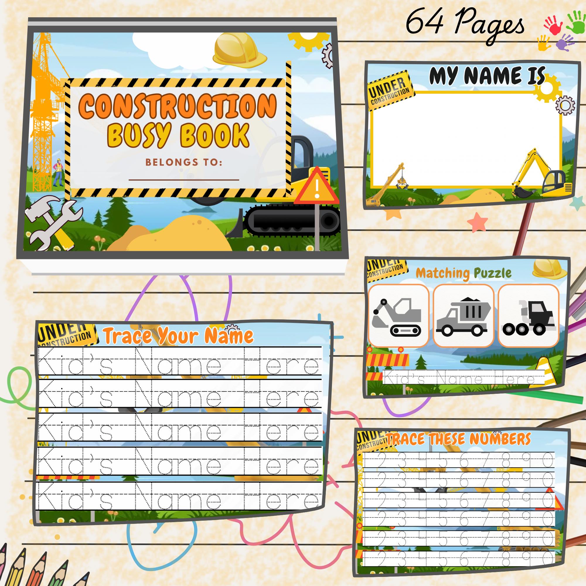 Busy book sample page